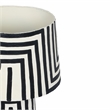 Pemberley Row Papier Mache Black Striped Table Lamp Unassembled