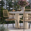 Pemberly Row Terrazzo Concrete Indoor / Outdoor Dining Table