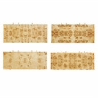 Pemberly Row Contemporary Acacia Burl Work Desk in Natural Finish