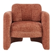 Pemberly Row Modern Fabric Accent Arm Chair in Grenada Terracotta