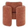 Pemberly Row Modern Fabric Accent Arm Chair in Grenada Terracotta