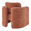Pemberly Row Modern Fabric Accent Arm Chair in Grenada Terracotta