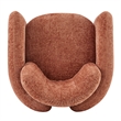 Pemberly Row Modern Fabric Accent Arm Chair in Grenada Terracotta