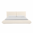 Pemberly Row Contemporary Cream 100 Percent Recycled Linen King Bed