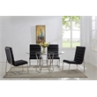 Pemberly Row Modern Silver Stainless Steel Round Dining Table Base