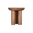 Pemberly Row Contemporary Natural Mango Wood Round End Table