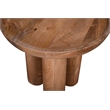 Pemberly Row Contemporary Natural Mango Wood Round End Table