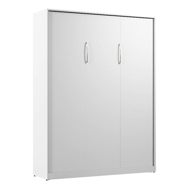 Pemberley Row Engineered Wood White Queen Murphy Bed Rectangular Space Saving 85.63
