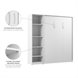 Pemberly Row Wood Full Murphy Bed with Closet Organizer in White