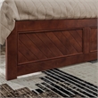 Pemberly Row Queen Wood Platform Bed with Matching Footboard in Walnut