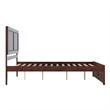 Pemberly Row Queen Wood Platform Bed with Matching Footboard in Walnut