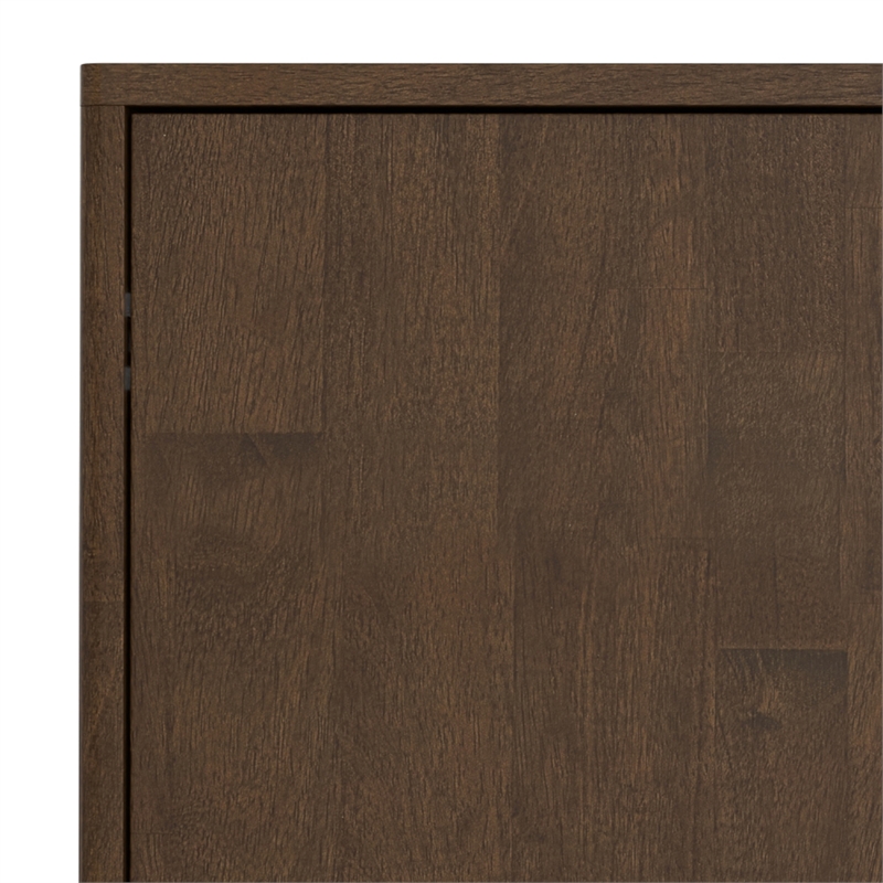 Pemberly Row 3-Door Solid Wood Sideboard Buffet/Storage in Walnut Brown