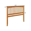Pemberly Row Contemporary Queen Wood Headboard in Light Toffee