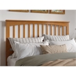 Pemberly Row Contemporary Queen Wood Headboard in Light Toffee