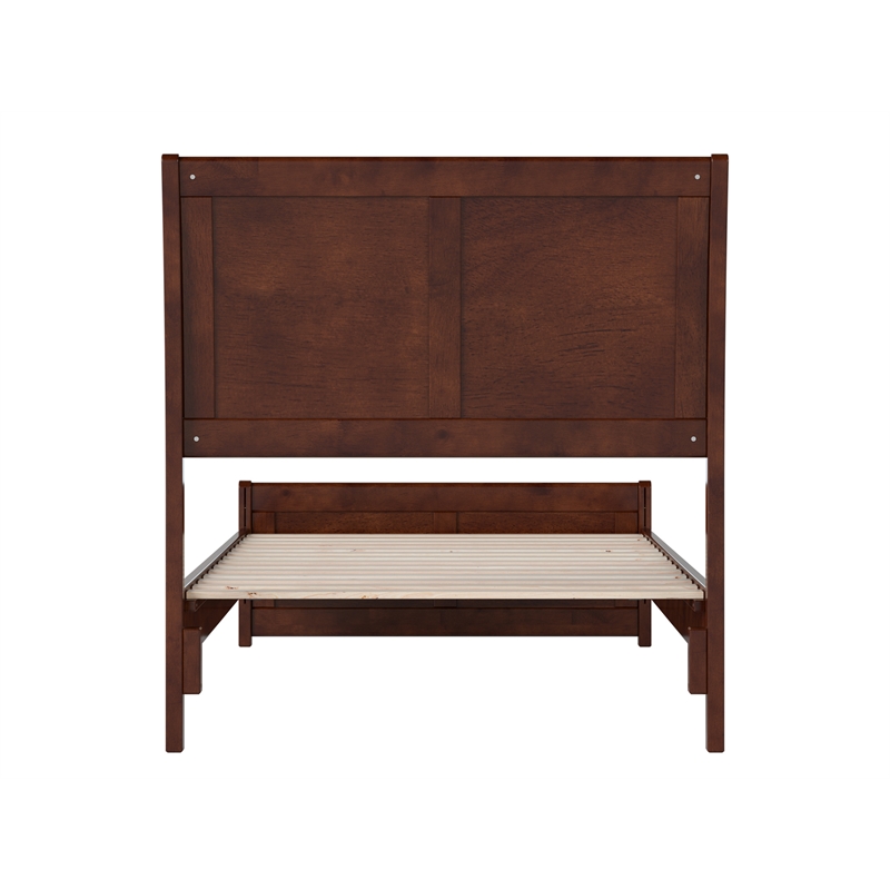 Pemberly Row Valencia Twin XL Low Profile Wood Platform Bed in Walnut