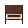 Pemberly Row Valencia Twin XL Low Profile Wood Platform Bed in Walnut