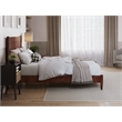 Pemberly Row Modern Full Wood Low Profile Platform Bed in Walnut