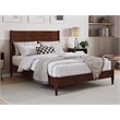 Pemberly Row Modern Full Wood Low Profile Platform Bed in Walnut