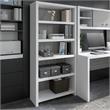 Pemberly Row 5 Shelf Bookcase in Pure White and Modern Gray - Engineered Wood