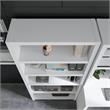 Pemberly Row 5 Shelf Bookcase in Pure White and Modern Gray - Engineered Wood
