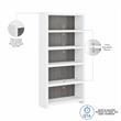 Pemberly Row 5 Shelf Bookcase in Pure White and Modern Gray - Engineered Wood