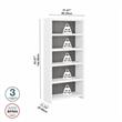 Pemberly Row 5 Shelf Bookcase in Pure White and Modern Gray - Engineered Wood