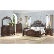 Pemberly Row Modern Contemporary Solid Wood Queen Bed in Brown