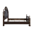 Pemberly Row Modern Contemporary Solid Wood Queen Bed in Brown