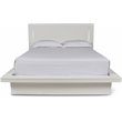 Pemberly Row Modern Contemporary Solid Wood Queen Bed in White