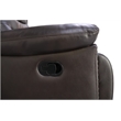Pemberly Row Modern Contemporary Leather Glider Recliner in Brown