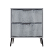 Pemberly Row Modern Contemporary Wood 2-Drawer Nightstand in Gray