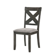 Pemberly Row Solid Wood Side Chair in Rustic Brown (Set of 2)