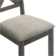 Pemberly Row Solid Wood Side Chair in Rustic Brown (Set of 2)