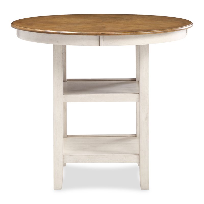 Pemberley Row Solid Wood Brown/White Counter Dining Set Round 42