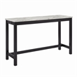 Pemberley Row Faux Marble Gray Bar Table Set Rectangular Heat Resistant 60