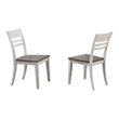 Pemberly Row Wood Side Chairs in Gray Ash / Stormy White (Set of 2)