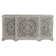 Pemberly Row 4-Door Transitional Mango Wood Sideboard in Gray