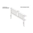 Pemberly Row Contemporary Slatted Wood Headboard Queen Walnut