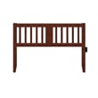 Pemberly Row Contemporary Slatted Wood Headboard Queen Walnut