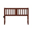 Pemberly Row Contemporary Slatted Wood Headboard Queen Walnut