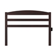 Pemberly Row Arched Horizontal Slat Solid Wood Headboard Full in Espresso