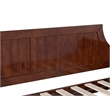 Pemberly Row Mid-Century Solid Wood Twin Daybed with Curved Backboard in Walnut