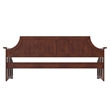 Pemberly Row Mid-Century Solid Wood Twin Daybed with Curved Backboard in Walnut