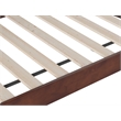 Pemberly Row Mid-Century Solid Wood Twin Daybed with Curved Backboard in Walnut