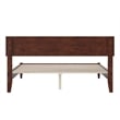 Pemberly Row Queen Solid Wood Modern Low Profile Platform Bed in Walnut