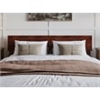 Pemberly Row Queen Solid Wood Modern Low Profile Platform Bed in Walnut
