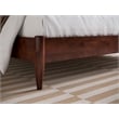 Pemberly Row Queen Solid Wood Modern Low Profile Platform Bed in Walnut