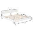 Pemberly Row King Solid Wood Modern Low Profile Platform Bed in White