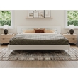 Pemberly Row King Solid Wood Modern Low Profile Platform Bed in White