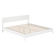 Pemberly Row King Solid Wood Modern Low Profile Platform Bed in White
